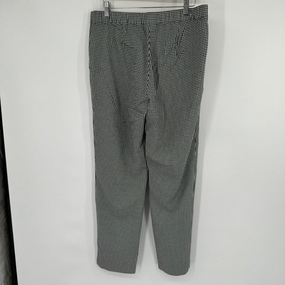 J. Jill Black White Gingham plaid pull on ankle Pants Womens size 10 stretch - Picture 3 of 6